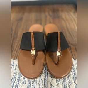 Italian Shoemakers Black and Brown Women's Sandals